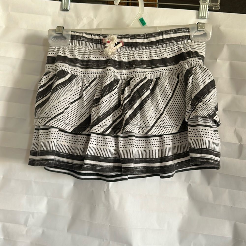 Cat & Jack Girls Skort Black/White Size 7/8 Drawstring Waist Casual Comfort